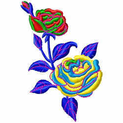 Flowers And Tree Embroidery Design 3